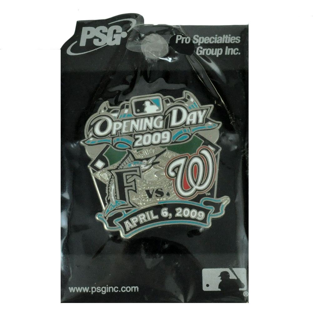 MLB Florida Marlins vs Washington Nationals Baseball Opening Day 2009 Game Pin