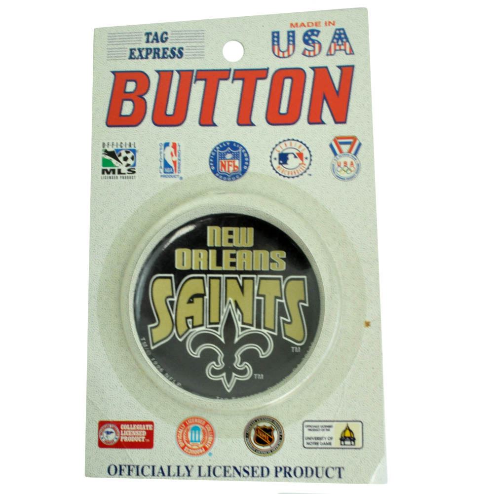 NFL Football New Orleans Saints Team 2 Piece Set Vintage Fan Pin Button Helmet