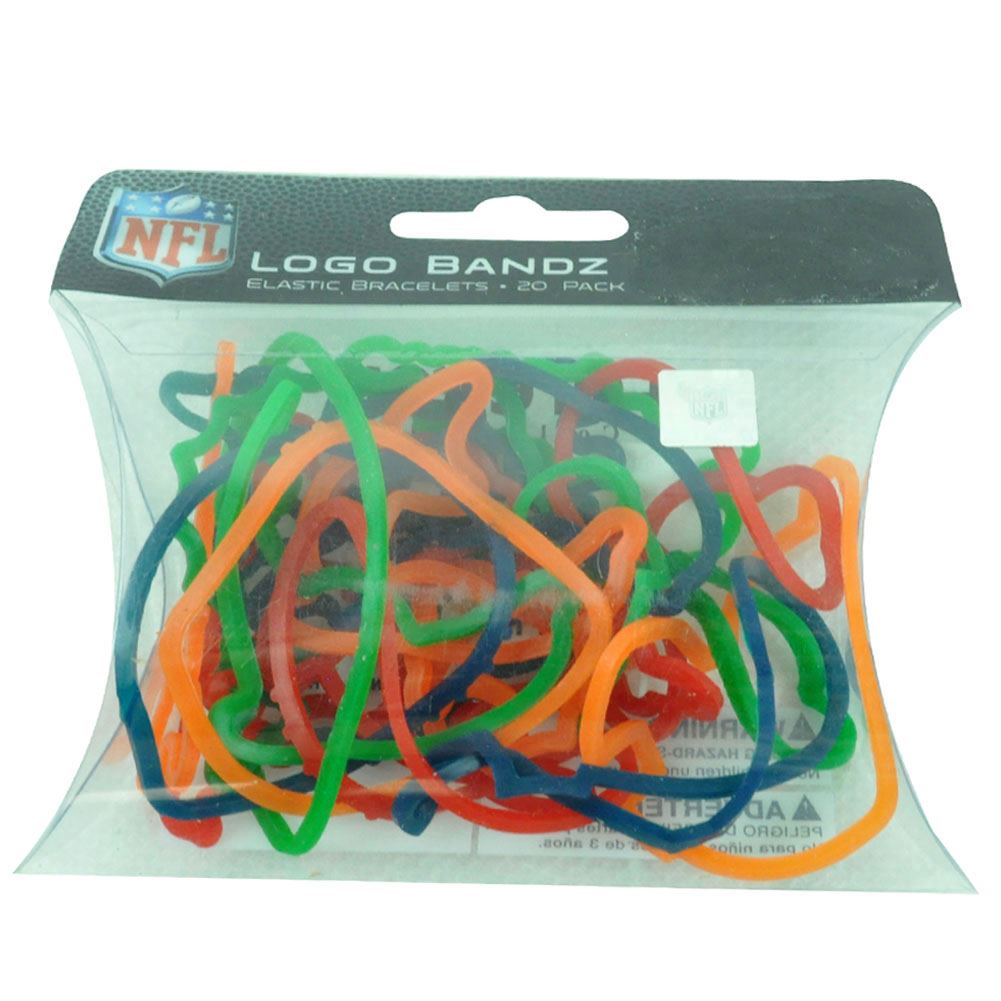 NFL Miami Dolphins Elastic Logo Bandz Bracelets 20 Pack Football Fins DN4079