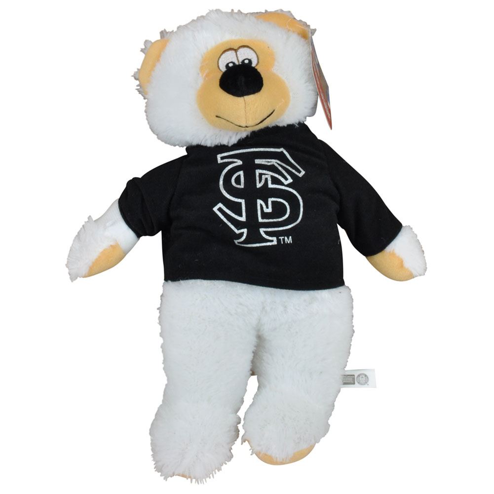 NCAA Florida State Seminoles FSU 13" Black Stuffed Plush White Mini Teddy Bear