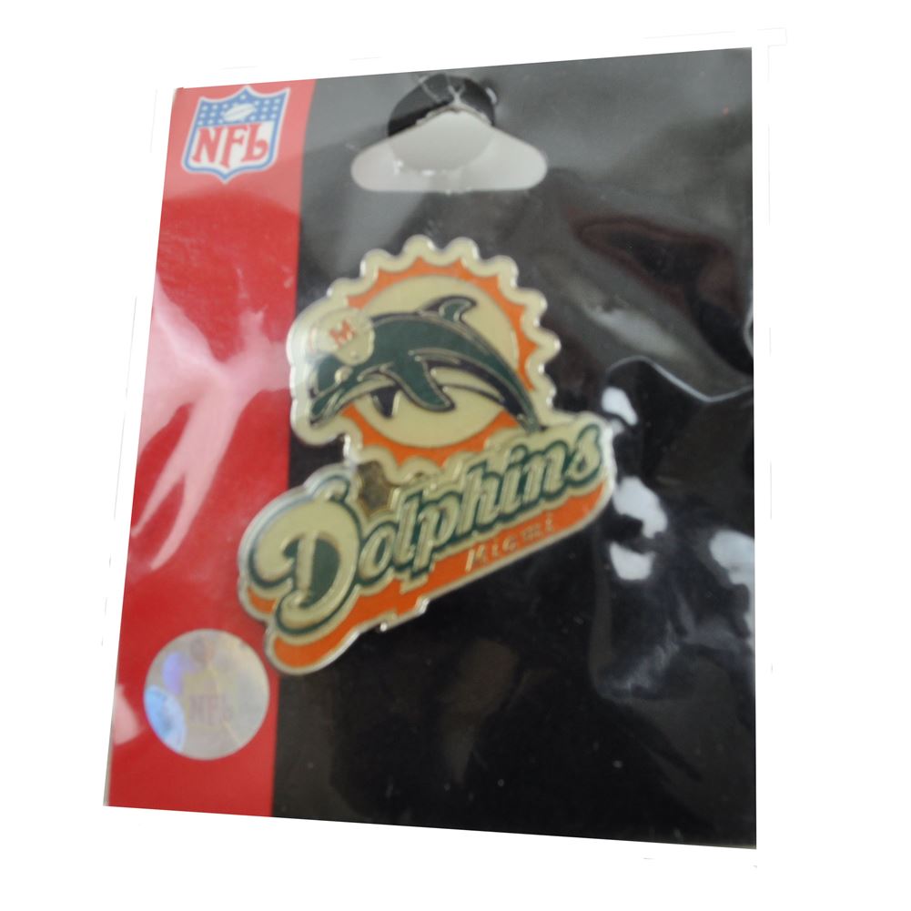 NFL Aminco Miami Dolphins Fins Sports Logo Lapel Pin Collectible Vintage DN1027