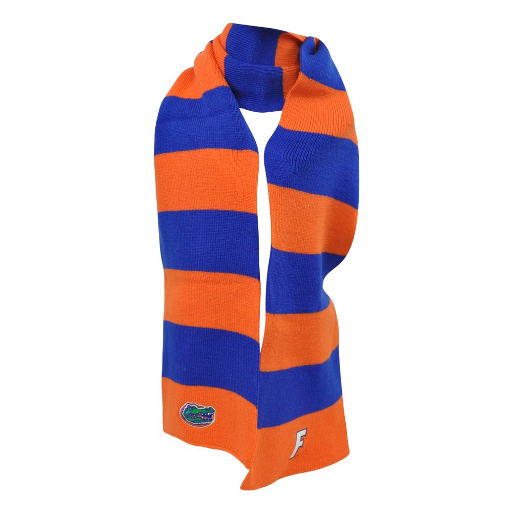 NCAA Florida Gators Striped Long College Scarf Scarves Woven Knit Winter Warmth