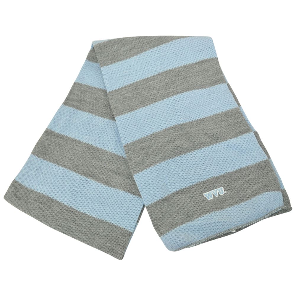 NCAA American Needle West Virginia Mountaineers Womens Ladies Striped Scarf Blue