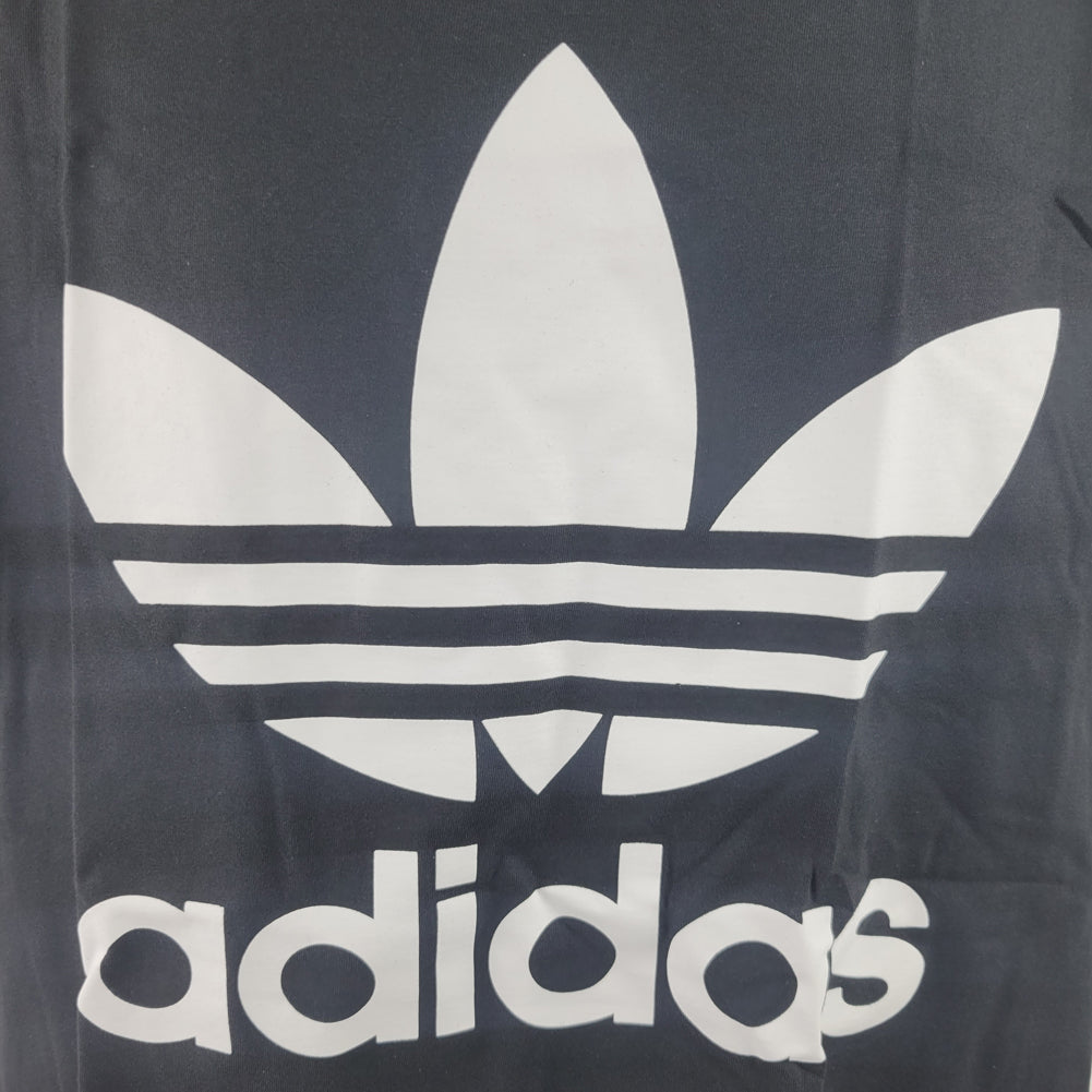 Adidas Original Brand Logo Adults Black Short Seeve Crew Neck Tshirt Tee