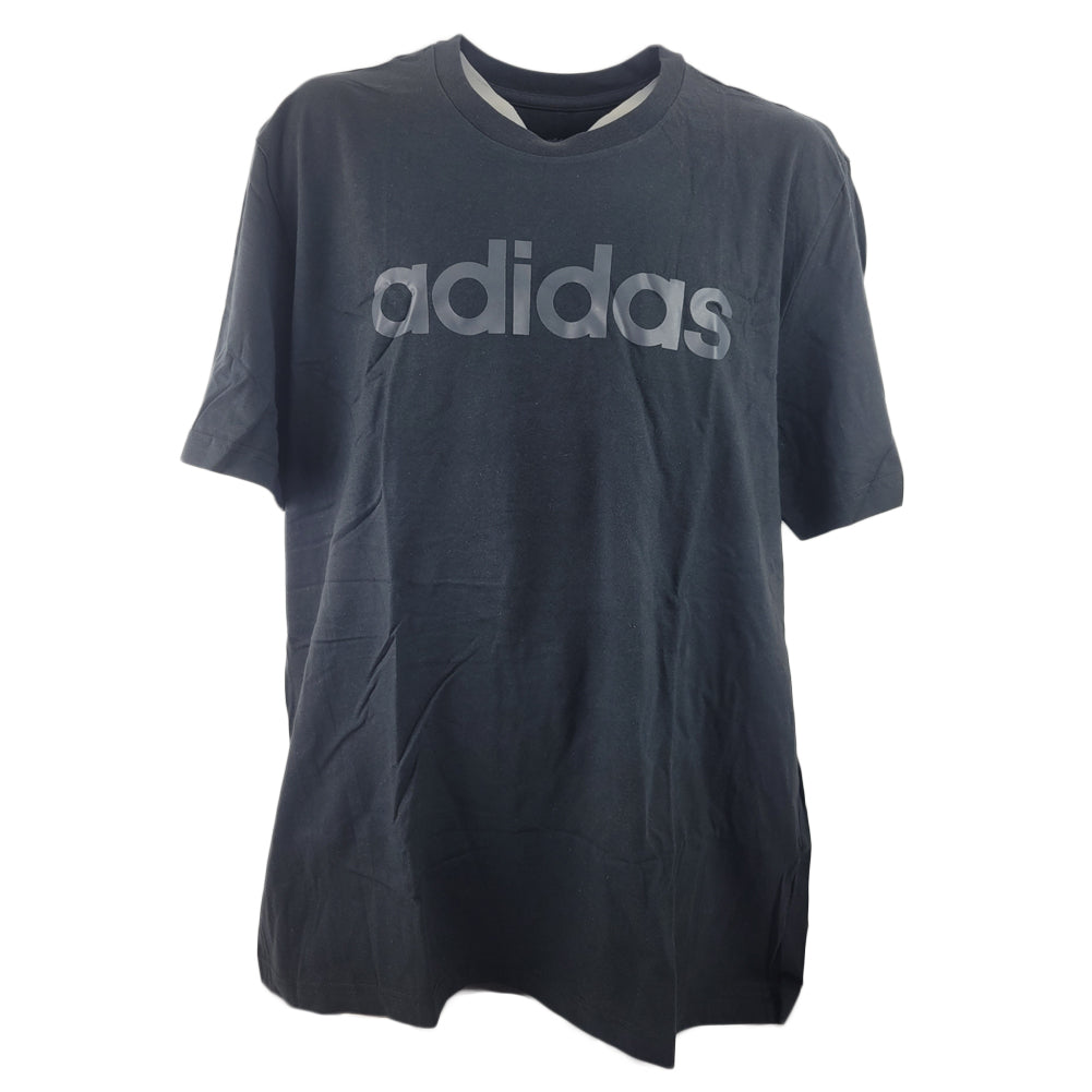 Adidas Original Brand Logo Mens Black Short Seeve Crew Neck Tshirt Tee