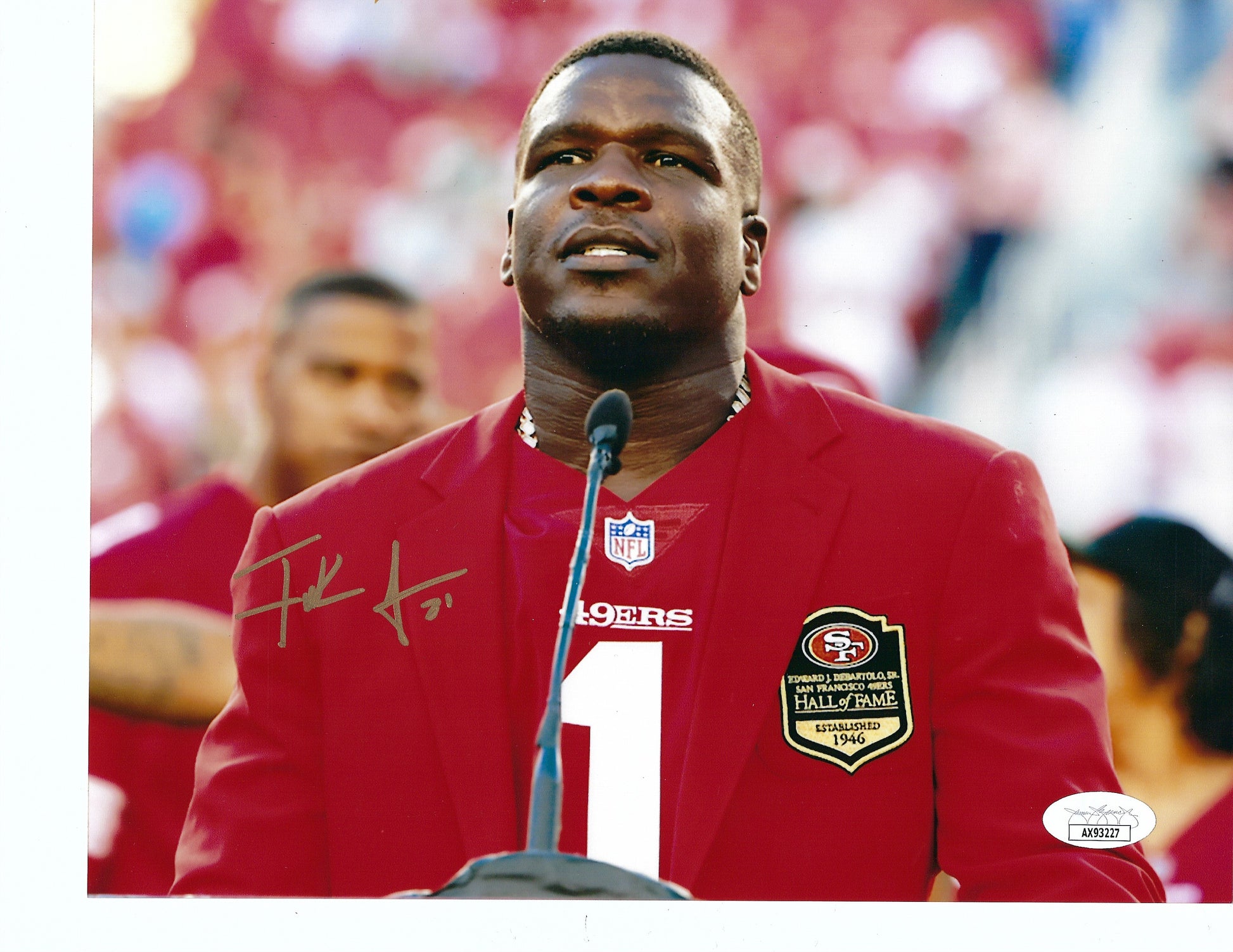 NFL San Francisco 49ers Frank Gore #21 8x10 Autographed Hall Of Fame Picture JSA