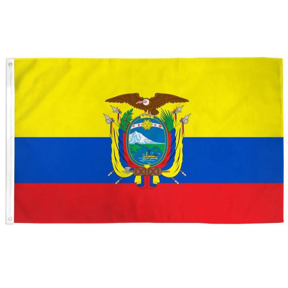 Ecuador Country Decoration Soccer Fan Sports Polyester RN148714 3x5ft Poly Flag