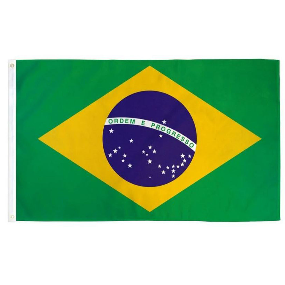 Brazil Country Decoration Soccer Fan Sports Polyester RN148714 3x5ft Poly Flag