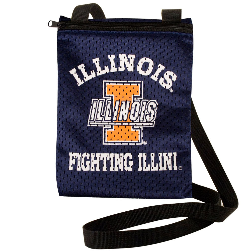 NCAA Illinois Fighting Illini Messenger Jersey Bag Ladies Women Handbag Purse