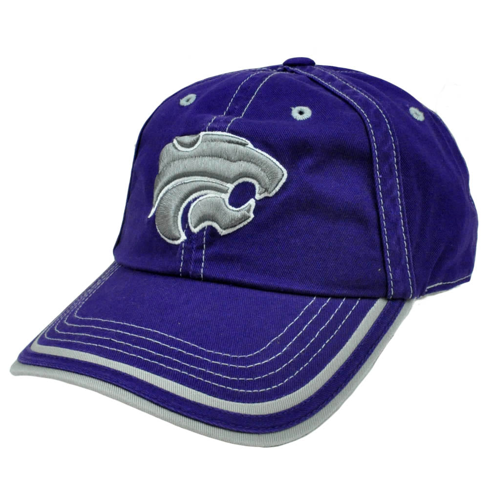 NCAA Platinum Garment Wash Slouched Fit Hat Cap Adjustable Kansas State Wildcats