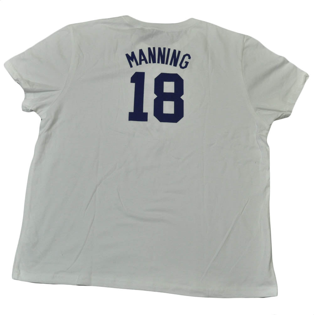 NFL Reebok Indianapolis Colts Womens Ladies Peyton Manning 18 Tshirt White Blue