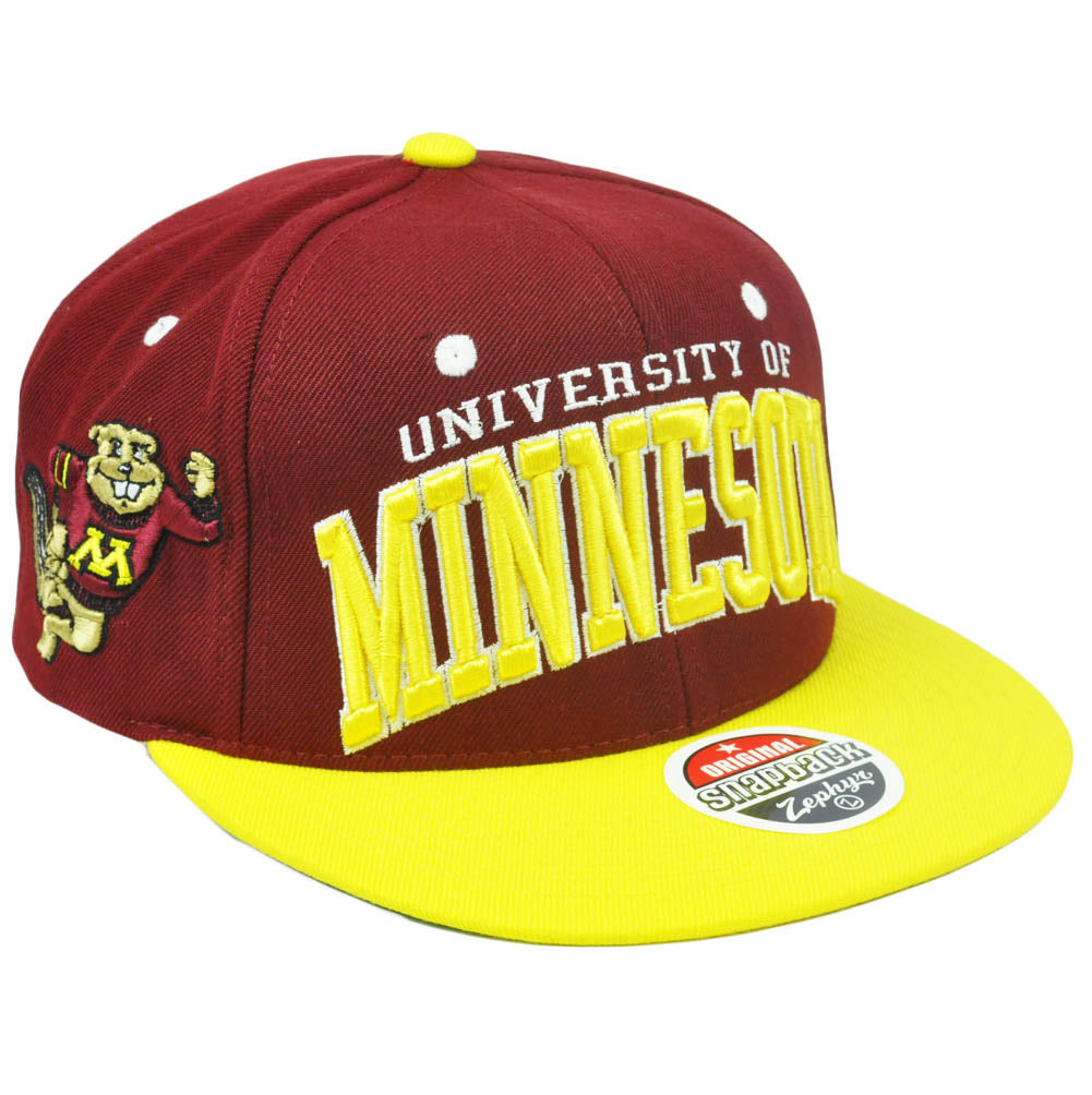 NCAA Minnesota Golden Gophers Zephyr Super Star 32/5 Snapback Flat Bill Hat Cap