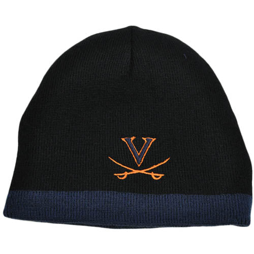 NCAA Zephyr Reversible Women Kid Knit Beanie Nordic Hat Virginia Cavaliers Cavs