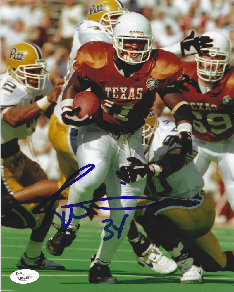 NCAA Univeristy of Texas Ricky Williams #11 Autograph Picture 8 x 10 JSA Card